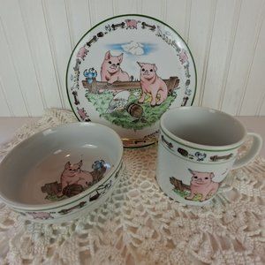 Vintage "Friends of the Farmer" Andrea by Sadek 3 PC set